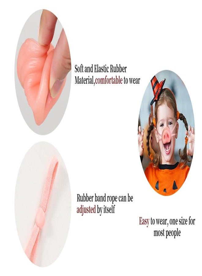 CMRCOYO 8 Pieces Pig Noses for Novelty Pig Snout Cosplay Mask with Elastic Band for Halloween Birthday Party Supplies - Image 2